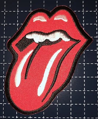 THE ROLLING STONES Tongue Logo Embroidered Iron-On Patch (Red) • $8.99