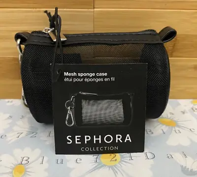 Sephora Mesh Sponge Case Nice Black Travel Makeup Bag New Tag Take It With You • $14.99