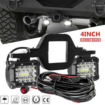 Tow Hitch Mounting Bracket 4'' LED Work Light Bar Backup Reverse Pods For Jeep • $33.81