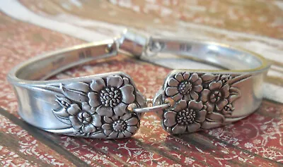 April - 1950 Vintage Silver Plated Silverware/Flatware Spoon Bracelet • $23.45