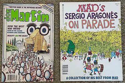 MAD Magazine Artists Don Martin And Sergio Aragones Lot Of 2 1982 And 1994 • $14.99