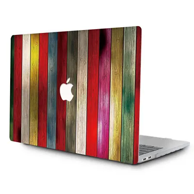 Rainbow Wood Matte Hard Case Shell For Apple MacBook Air Pro 13'' 13.3  Retina • $12.99