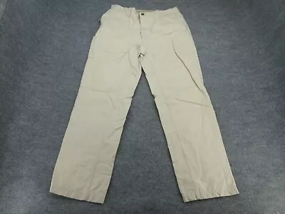 Columbia Pants Mens 35x30 Beige Mid Rise Straight Casual Khakis (Act. 34x33) • $16.14