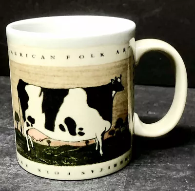 Vintage Otagiri COW Mug Cup Warren Kimble American Folk Art Primitive Farm • $19