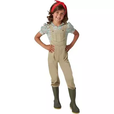 Rubie's WW2 Land Girl 1940s Historical Girl's Fancy Dress Costume • £9.49