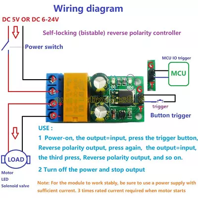 $4.80 • Buy DC5-24V Self-locking Bistabl Reverse Polarity Switch Controller Relay Module