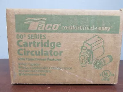 New Taco 006-st4 Stainless Steel 3/4 Npt 00 Series Cartridge Circulator (7b) • $199.99