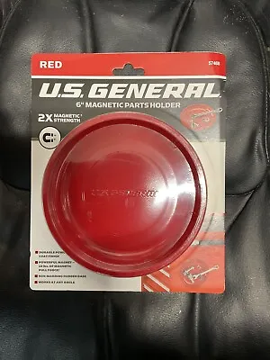 Red6” Round Color Magnetic Bowl Tray Tool Screw Parts Holder 2X Strength  • $18.99