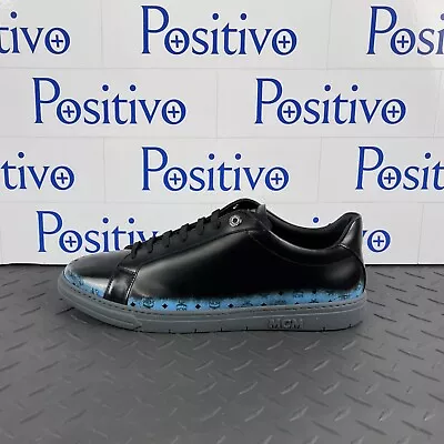 MCM Mens Terrain Gradient Black/Blue Low Top Sneakers Shoes US 8 EU 41 W/ Defect • $259