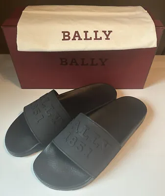 Men’s Bally Black Slides NIB Size 12 • $149