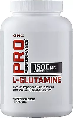 GNC Pro Performance L-Glutamine 1500mg 180 Capsules • $32.99