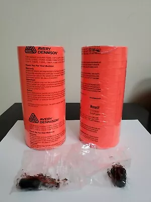 2 Genuine Sleeves Fluorescent Red Label For Monarch 1110 Pricing Gun 32rolls • $40