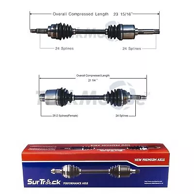 SurTrack Pair Set Of 2 Front CV Axle Shafts For Mazda 323 AWD 1988-1989 • $116.95