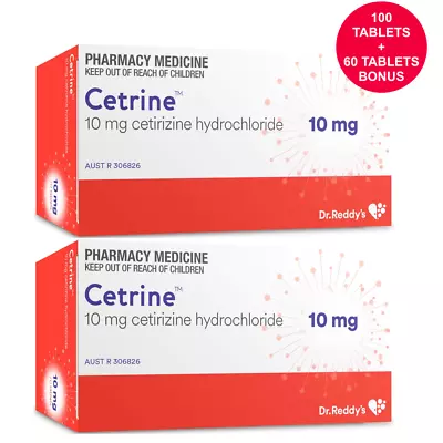 Cetrine *160 Tablets* Cetirizine 10mg (same As Zyrtec) - Exp. 01/2026 • $23.09