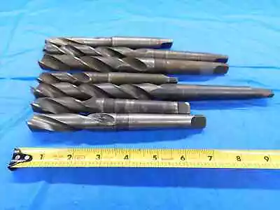 Lot Of 7 Hss Twist Drill Bits Sizes Up To 25/32 With Morse Taper #2 Shanks Mt2 • $104.99