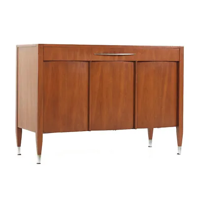 Sligh Mid Century Walnut And Brass Buffet • $2947