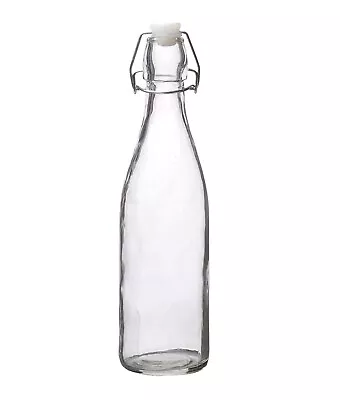 Clip Top Bottles Glass 500ml/1Litre Airtight Preserve Water Swing Top Coloured • £24.99