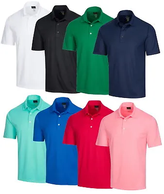 Greg Norman Mens Protek ML75 Microlux Embossed Polo Golf Shirt - New 2022 • $22