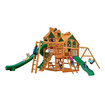 $4738.74 • Buy Gorilla Playsets Empire Wooden Swing Set With Monkey Bars Amber