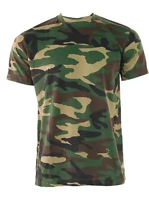 Mens GAME Camouflage Short Sleeve Camo T-Shirt Army Military Hunting Fishing • £8.95