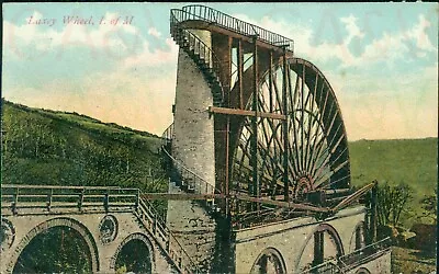 Laxey Wheel IOM Isle Of Man PF Johnson Local Publisher • £3.70