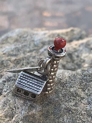 Busch Gardens Trading Bell Lighthouse  Charm 925 Sterling Silver  • £12.35