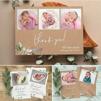 £1.49 • Buy Personalised Thank You Cards ~ Baby Boy Or Girl Birthday Christening (B3)
