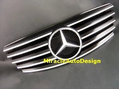 Set Of Black Front Grill 2000-2002 Mercedes Benz Facelift W210 E-Class E430 E320 • $165