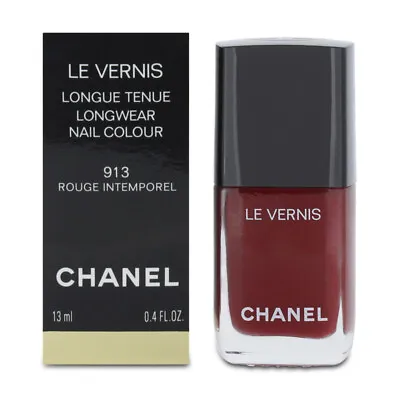Chanel Le Vernis Longwear Nail Colour 913 Rouge Intemporel Red Ultra-Shine Wear • £28.50