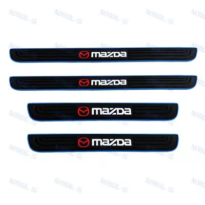 4PCS Blue Rubber Car Door Scuff Sill Cover Panel Step Protector For Mazda NEW • $15.99