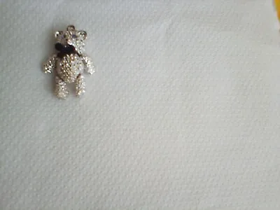 £2 • Buy Teddy Bear Charm With Blue Ribbon At Neck And Blue Eyes In Good Condition 