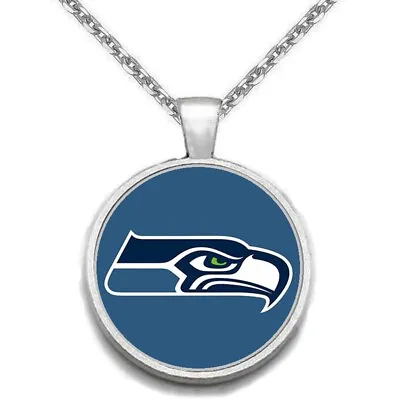 $20.95 • Buy Seattle Seahawks Womens Mens 925 Silver Link Chain Necklace With Pendant A1