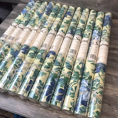 12 Vintage Seabrook Fine Wallpaper Prepasted Scrubbable Strippable Floral Garden • $129.95