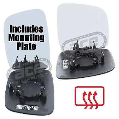 VW Transporter T5 Van 2003-2010 Mirror Glass Heated Aspherical & Convex 1 Pair • $29.72