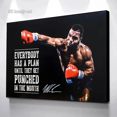 Mike Tyson Boxing Sports Canvas Quote Painting Wall Poster Art Motivation Print • £12