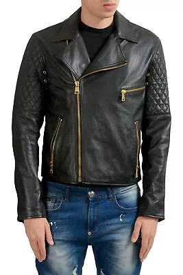 Versace Versus Men's Leather Zip Up Jacket Size 2XS XS S M XL • $399.99