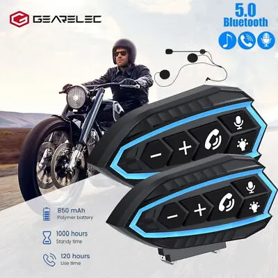 2PCS Motorcycle Helmet Headset Wireless Bluetooth Headphones Speaker Hands-Free • $32.79