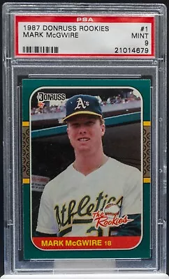 21014679 MARK McGWIRE 1987 Donruss The Rookies #1 RC Athletics PSA 9 • $0.99