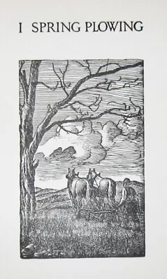 Charles Malam ~ Spring Plowing ~ Signed First Edition ~ J.j. Lankes Woodcuts • $185