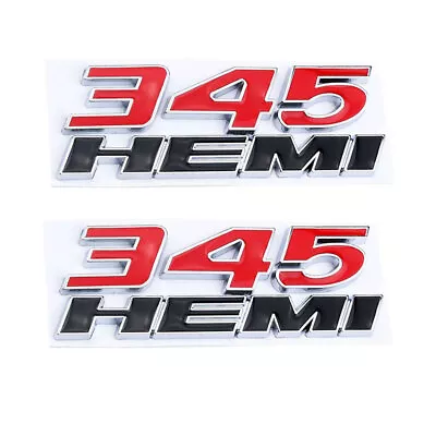 2PCS Black Red 345 HEMI For Dodge Ram Cherokee 3D Badge Emblem Nameplate • $18.99
