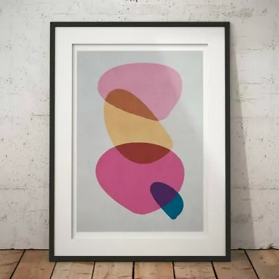 Abstract Minimalist Mid Century Pop Art Deco Modern Retro Print Poster A1 A2 A3  • $22.35