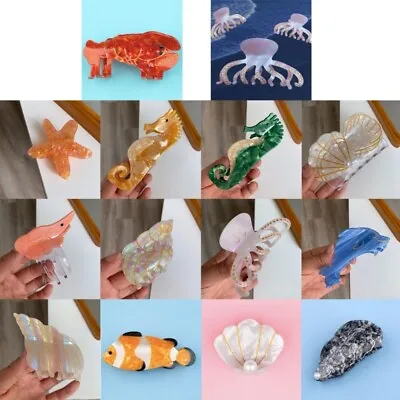 Marine Hair Jaw Clips Hair Claw Clips Strong Hold Large Catch Barrettes • £4.70