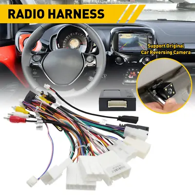 For Toyota Aftermarket Radio Stereo Car Wire Harness Cable Adapter W/ Canbus BOX • $27.99