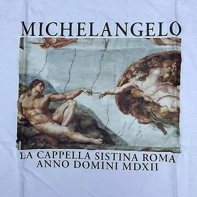 Vintage Single Stitch Michelangelo Art Shirt La Capella Sistina Chapel Roma Md • $20