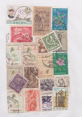 (K193)1934-70 Macau Stamp Pack 20 Stamps Contents May Vary From Pack To Pack • $2.13