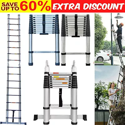 Telescopic Folding Step Ladder Loft Extendable Collapsible Step Ladders Workshop • $64.80