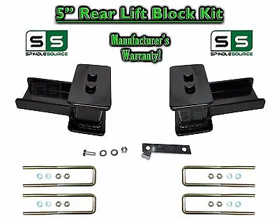 REAR 5  Inch Tapered Fab Lift Blocks Bumpstop + Ubolts FOR 2004 - 2017 Ford F150 • $120.20