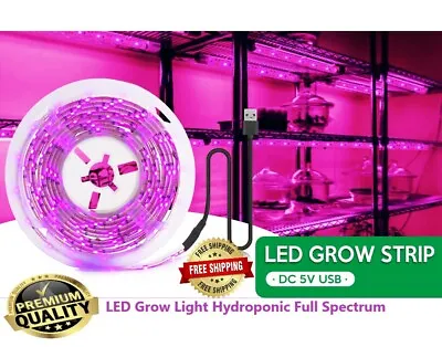 LED Grow Light Hydroponic Full Spectrum 5V USB Grow Light Strip 2835 LED Phyto • $11.55