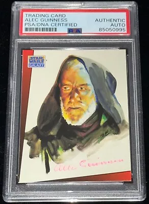 Alec Guinness  STAR WARS  Signed Autographed Topps Galaxy Rookie Card PSA (RC) • $2999.99