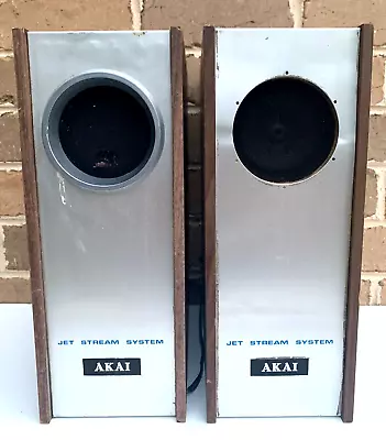 ➔ LOT 2x AKAI Speakers SW-30 Jet Stream System Retro Requires Resto *AU* ~ • $29.95